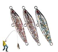 Generisch Set di 3 indicatori di direzione con glitter per pesca , trota, per acqua e salata