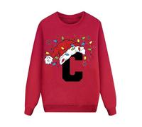 Generisch Set di 3 magliette per famiglie con motivo natalizio festoso, comodo scollo rotondo, per genitori e bambini, come elegante abbinamento, Colore: rosso, M