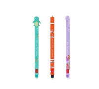 Generisch Set di 3 penne per gel Erasing Erasing, Sea Creatures Turtle, Seahorse, Clown Fish for Drawing, Writing and School Supplies, Set di 3 penne per Erasing RA