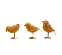 Generisch Set di 3 statue da giardino in metallo con superficie naturalmente invecchiata e dimensioni compatte da 7,6 a 10,2 cm, per esterni