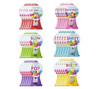 Generisch Set di 36 biglietti di caramelle con supporto a cupola trasparente per decorazione romantica di San Valentino durante le lezioni scolastiche, 36 pezzi (14,5 x 9,5 cm)