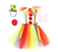 Generisch Set di 4 costumi da angelo per carnevale, clown, cosplay, sbuffrock, spettacolo palcoscenico, casual, casual, alla moda (giallo, 8-9 anni)