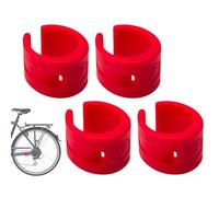 Generisch Set di 4 protezioni per montanti per bicicletta (4 pezzi) - Robusto per bici da corsa e da strada, anelli anticatena, protezione universale da e percussioni, colore nero