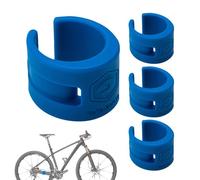 Generisch Set di 4 protezioni per montanti per bicicletta (4 pezzi) - Robusto per bici da corsa e da strada, anelli anticatena, protezione universale da e percussioni, colore nero