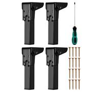 Generisch Set di 4 sedie pieghevoli, in metallo con protezioni per pavimenti in , ideali per computer portatili, cabinet, divano, dresser, cupboard