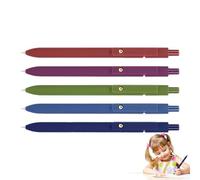 Generisch Set di 5 penne a inchiostro nero con punta fine per scrivere appunti e diario unisex