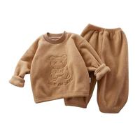Generisch Set di abbigliamento invernale ispessito, caldo, per ragazze, stile western, a maniche lunghe, in due pezzi, accoglienti, rustici, per la vita quotidiana, per giocare a scuola, feste, gite