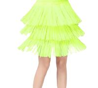 Generisch Set di abiti da ragazza elegante bel tempo libero bambini ragazze nappe gonna da ballo latina sala da ballo a strati fringe dancewear ragazze abiti da matrimonio scuola festa, verde, 4-5
