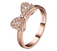Generisch Set di anelli da donna in argento Sterling nero per donna, anelli di fidanzamento con zirconi, fedi nuziali impilabili per donna, set di anelli impilabili per smoothie anelli fitness, 7