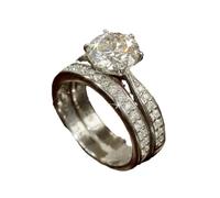 Generisch Set di anelli di collegamento per la creazione di gioielli rodiati a forma di cuore, per fidanzamento, sposa, anniversario, promessa, braccialetti con nome (argento, 11), lega di zinco