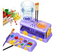Generisch Set di bicchieri per la pulizia dei pennelli, con circolazione dell'acqua, per adulti, bambini, principianti, scuola, hobby