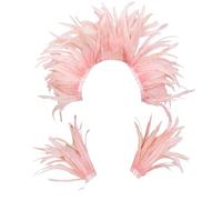 Generisch Set di carnevale per feste in maschera, bar, palcoscenico, con piume, combinazione di jeans da donna, indossabile tutto l'anno, interpretazione elegante (taglia unica)