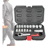 Generisch Set di chiavi a a cricchetto, cassetta degli attrezzi meccanica, cassetta degli attrezzi per lavori di distribuzione elettrica, lavori sanitari, manutenzione del veicolo e