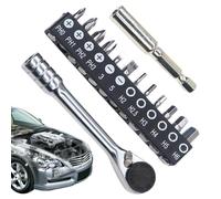 Generisch Set di chiavi inglesi magnetiche reversibili | Cricchetti in metallo da 1/4" per l'uso in garage, industria, automobilistica, auto, lui e uomini