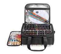Generisch Set di colori - Borsa organizer Oxford con tracolla - grande volume e portatile per colori fai da te, con scomparti per attrezzi, per studio e materiale artistico