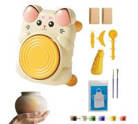 Generisch Set di dischi da ceramica per bambini, set di modellatori di argilla elettrica, strumento interattivo per dipingere e modellare per principianti, bambini, arte di classe