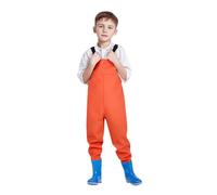 Generisch Set di due pezzi estivi impermeabili per la pesca, per bambini piccoli, muta da caccia con stivali in mussola per bambini piccoli, giallo., 11-12 Anni