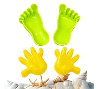Generisch Set di giocattoli da spiaggia a forma di sabbia, gioco da viaggio per la coordinazione occhio-mano, impronta di piedi, forma di sabbia, per bambini prescolari, ragazze, , asilo