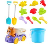 Generisch Set di giocattoli di sabbia, con forme, secchi e pale, giocattolo da viaggio, per feste di Capodanno, casa, cortile, giardino, ragazze, bambini e adulti