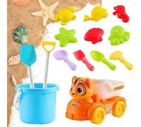 Generisch Set di giocattoli di sabbia portatile da 14 pezzi, giocattolo per bambini, ragazze, bambini e adulti, cortile, scuola, asilo, casa, asilo