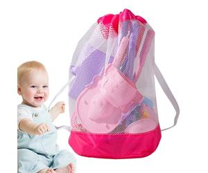 Generisch Set di giocattoli per la sabbia per bambini, giocattolo da spiaggia con sonagli e sacchetto a maglia, per aggiungere forme, pale da calcolare, attività per bambini di età compresa tra 2