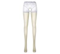 Generisch Set di lingerie sexy da donna con reggicalze da donna, olio lucido, senza crotchless, calze elasticizzate, leggings sportivi, lingerie da donna, grigio., L