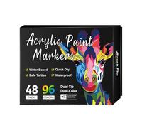 Generisch Set di marcatori acrilici | Impermeabile Ceramica Matite Da Pittura Collezione | Ad Asciugatura Rapida Durevole Pennarello Materiale Da Disegno Per Vetro Tela Legno Pietra Tessuto