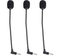 generisch Set di microfoni portatili per computer con voce e taglio dritto, 3 pezzi in spugna e materiale metallico, compatibile con auricolari e computer, per uso domestico e ufficio, ottima