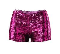 Generisch Set di pantaloncini da donna Performance Dress con paillettes e perline DS Performance Dress, rosa intenso, M