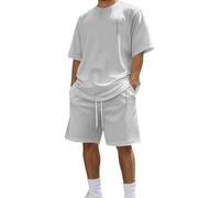 Generisch Set di pantaloni formali da uomo in due pezzi di With Design per matrimoni in chiesa, con stampa Bibbia per abbigliamento casual streetwear, grigio chiaro., XL