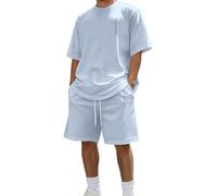 Generisch Set di pantaloni formali da uomo in due pezzi di With Design per matrimoni in chiesa, con stampa Bibbia per abbigliamento casual streetwear, Azzurro, XXL