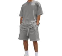 Generisch Set di pantaloni formali da uomo in due pezzi di With Design per matrimoni in chiesa, con stampa Bibbia per abbigliamento casual streetwear, grigio., S