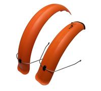 Generisch Set di parafango per bicicletta, 26 x 4,0 pollici, larghezza parafango anteriore posteriore, MTB Off-Road Fat Tire Bike Wings Full Coverage Bike Plastica (arancione)