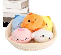 Generisch Set di peluche pasquale - , , pulcini, fragole, peluche | 25 cm morbido cotone PP, cuscino reversibile con chiusura lampo, regalo per bambini e ragazze