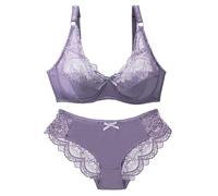 Generisch Set di reggiseni e mutandine da donna, sexy, in pizzo e biancheria intima, 2 pezzi, super confortevole, traspirante, biancheria intima calda da uomo