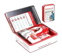 Generisch Set di sopravvivenza con scherzi, 14 x 10 x 5 cm, divertente kit di sopravvivenza Shárt, giocattolo di emergenza con merce pericolosa, per uomini, famiglia, mariti, amici, adolescenti adulti