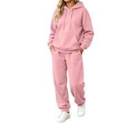 Generisch Set elegante: pantaloni casual con cappuccio a taglio alto in tinta unita per comfort e stile nella vita di tutti i giorni.