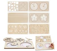 Generisch Set fai da te in legno da dipingere, puzzle per classificare le forme, set fai da te per bambini, per l'educazione della prima infanzia e l'allenamento della coordinazione occhio-mano per e