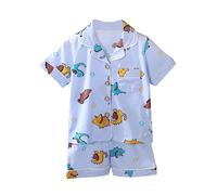Generisch Set pigiameria per ragazze e bambine, stampa aria condizionata a maniche corte, set pigiama First Halloween Baby, Bu2, 12-18 Monate