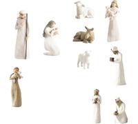 Generisch Set Presepe 3/6/10 Pezzi Figure Resina Nascita Belen Natale Sacra Famiglia Decorazione C