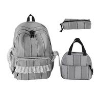 Generisch Set zaino in pizzo per ragazze con astuccio, 30 x 42 x 15 cm | Il primo titolo si concentra sul design in pizzo e accessori inclusi. Secondo titolo: grande spazio di archiviazione e