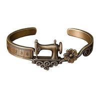 Generisch Sewing Machine Bracelet, regolabile in stile vintage, per quilting wristband Sewing Lover Jewelry Velft, Measuring Tape Charm Bracelet for Quilters, Crafters and Sewers, one size, 1, 1