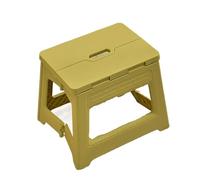 Generisch Sgabello pieghevole leggero e addensato, campeggio portatile all'aperto, pesca, semplice(L-Yellow)