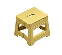 Generisch Sgabello pieghevole leggero e addensato, campeggio portatile all'aperto, pesca, semplice(S-Yellow)