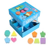 Generisch Shape Sorting Toy, gioco d'azzardo a 9 punti, in legno e colori assortiti, giocattolo educativo interattivo per ragazze e ragazze a partire da 1 anno