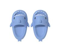 Generisch Shark Slides for Men Women,Shark Slides,Anti-Slip Quick Dry Beach Shoes,Super Soft Open Toe Sandals Shower Slippers, Blu, 38/39 EU