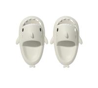 Generisch Shark Slides for Men Women,Shark Slides,Anti-Slip Quick Dry Beach Shoes,Super Soft Open Toe Sandals Shower Slippers, beige., 44/45 EU