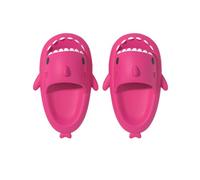 Generisch Shark Slides for Men Women,Shark Slides,Anti-Slip Quick Dry Beach Shoes,Super Soft Open Toe Sandals Shower Slippers, Rosa rosso, 44/45 EU