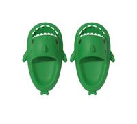 Generisch Shark Slides for Men Women,Shark Slides,Anti-Slip Quick Dry Beach Shoes,Super Soft Open Toe Sandals Shower Slippers, verde, 44/45 EU