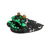 Generisch Shark Slides,Unisex Women Men Shark Slippers,Open Toe Slides Non-Slip Bath Slippers, Christmas Black, 38/39 EU
